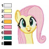 Fluttershy Face My Little Pony Embroidery Design